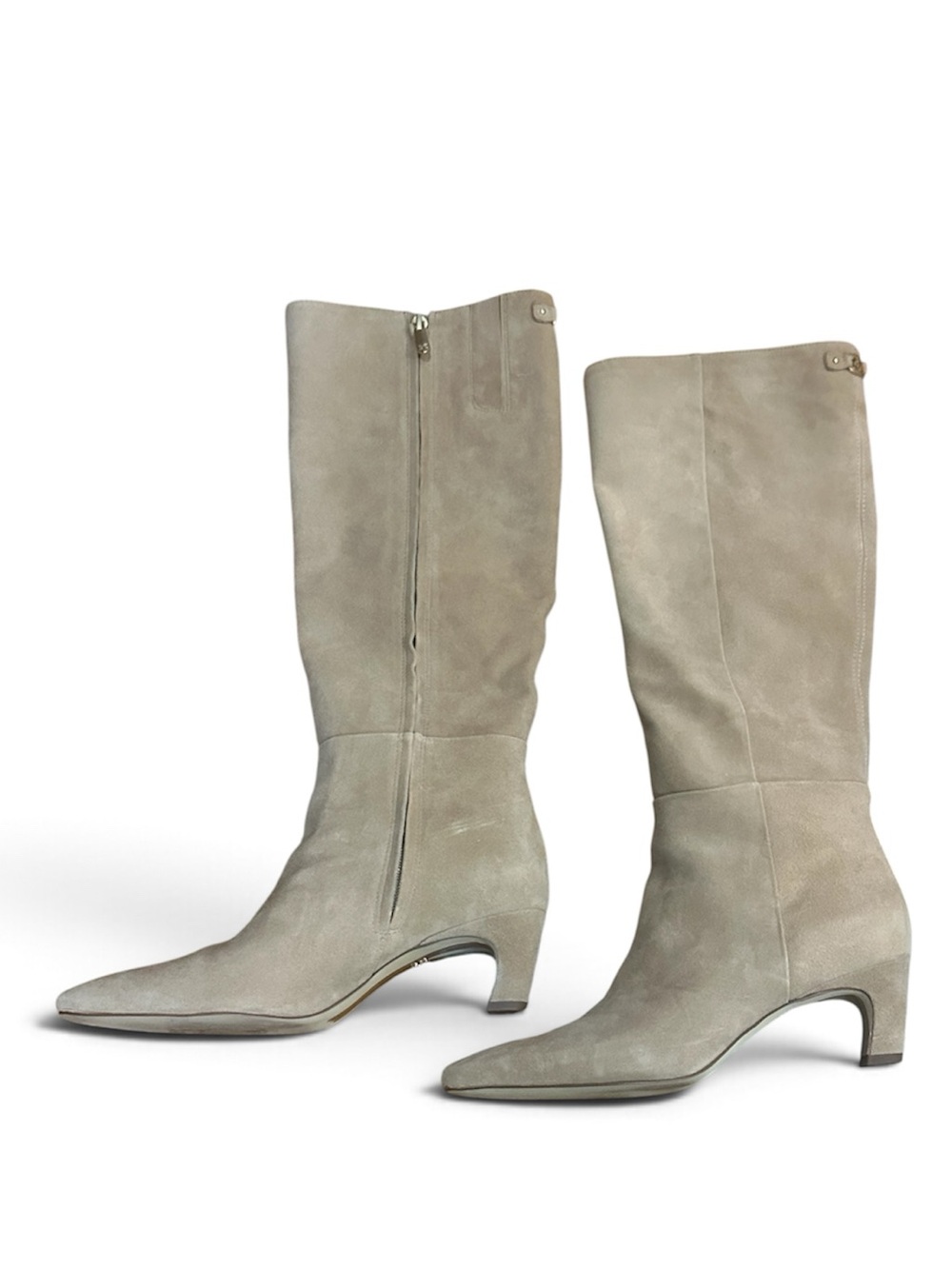 Sam Edelman Molly Tan Suede Mid-Rise Boots